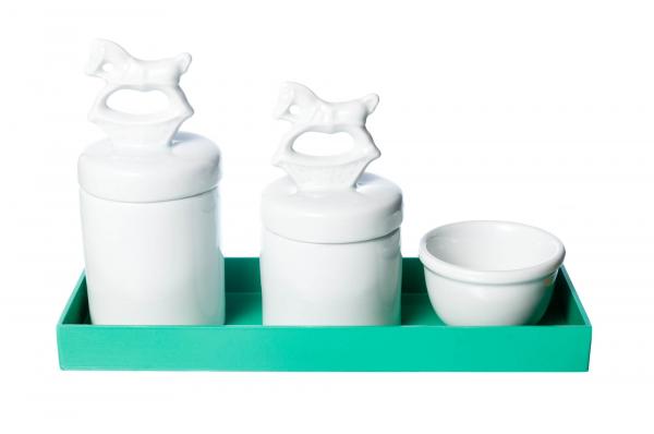 Kit Higiene para Bebê 4 Peças - Cavalo Acqua - Detalhes