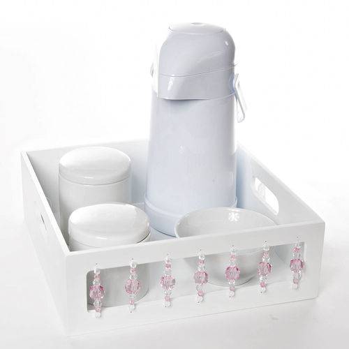 Kit Higiene Pedra Rosa Quarto Bebê Menina