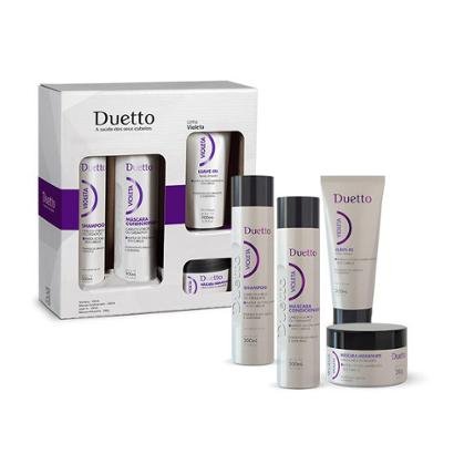 Kit Home Care Duetto 1 Shampoo 300ml + 1 Cond 300ml +1 Leave-in 200ml + Máscara 280g