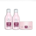 Kit Home Care Hidratação Intensiva de Coco - Shampoo e Cond. 300 ml - Máscara 300 g - Elieti Vacari