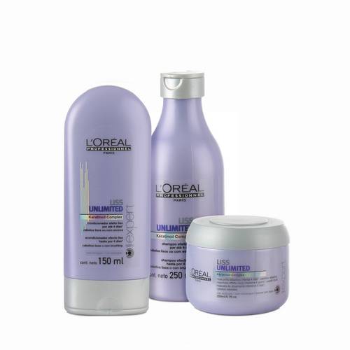 Kit Home Loreal Liss Unlimited - 3 Produtos
