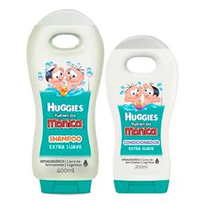 Kit Huggies Turma da Mônica Extra Suave Shampoo 400ml + Condicionador 200ml
