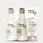 Kit Hydra Cachos Natural Hair - Shampoo, Condicionador e Ativador de Cachos