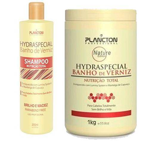 Kit Hydraspecial Banho de Verniz Plancton Shampoo 250ml e Máscara 1kg