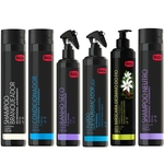 Kit Ibasa Shampoo Neutro + Condicionador + Banho Seco + Fluido Desembaraçador + Máscara Desmaio do Fio + Shampoo Branqueador
