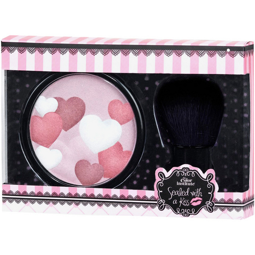 Kit Iluminador Facial Pink com Pincel Kabuki For You Markwins
