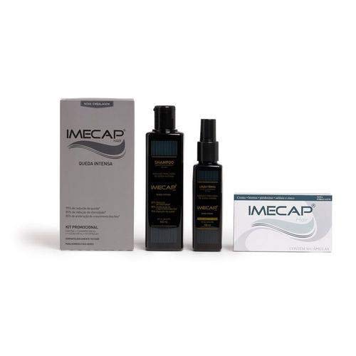 Kit Imecap Hair Queda Intensa (Shampoo 30mL, Loção 100mL e 30 Cápsulas)