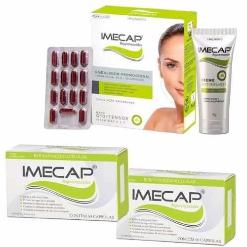 Kit Imecap Rejuvenescedor com Creme Antirrugas Facial 35g + 30 Cápsulas - Divcom S a
