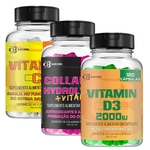 Kit Imunidade Vitamina C Colágeno Hidrolisado Vitamina D3