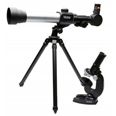 Kit Infantil Combinado Telescópio e Microscópio VIVITAR VIVTELMIC20