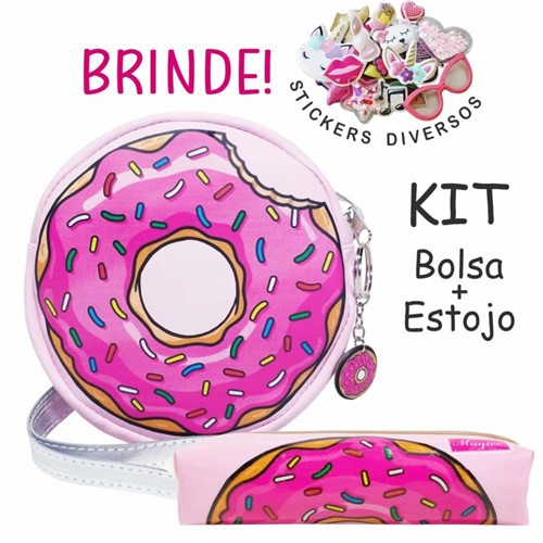 Kit Infantil Donut Rosa, Magicc