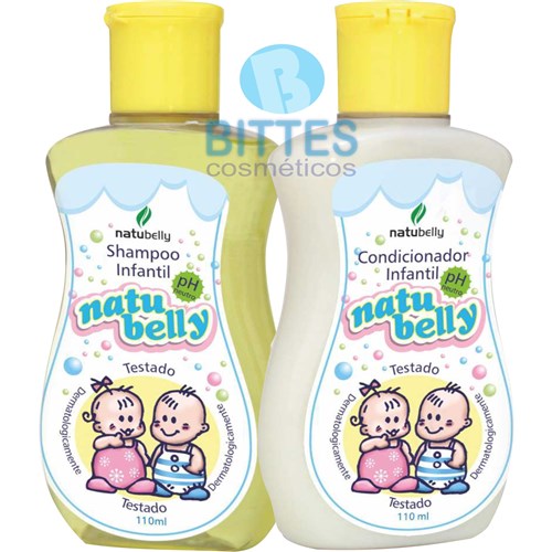 Kit Infantil Shampoo e Condicionador Natubelly Cosméticos