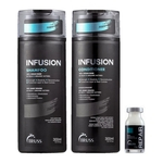 Kit Infusion Shampoo + Condicionador Cabelos Secos - 300ml + 01 un Ampola Shock Repair - 17ml