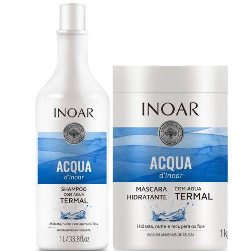 Kit Inoar Acqua D’inoar Termal Shampoo 1l Mascara 1kg