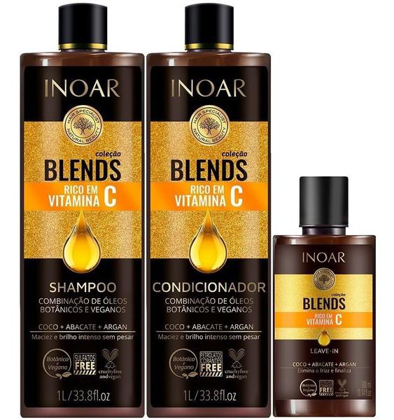 Kit Inoar Blends Shampoo + Condicionador + Leave-in