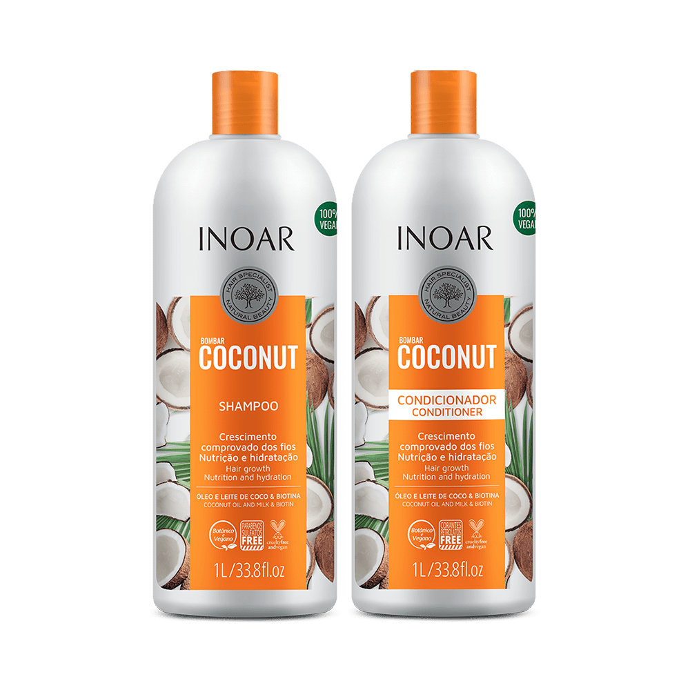 Kit Inoar Bombar CocoNut Shampoo + Condicionador 1000ml