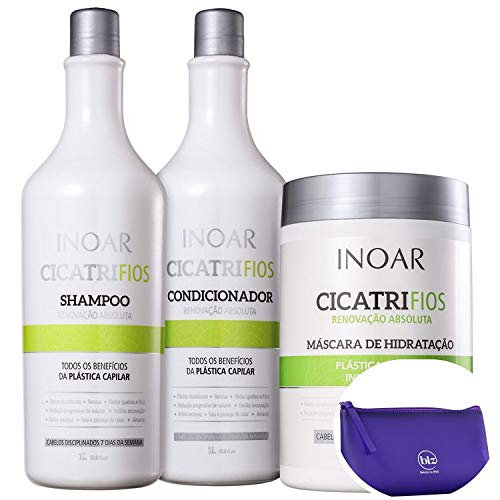 Kit Inoar Cicatrifios Salon Trio (3 Produtos) +Nécessaire Roxo Beleza na Web