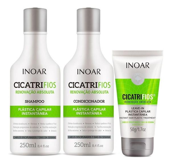 Kit Inoar Cicatrifios Shampoo 250ml + Condicionador 250ml + Leave-in 50g