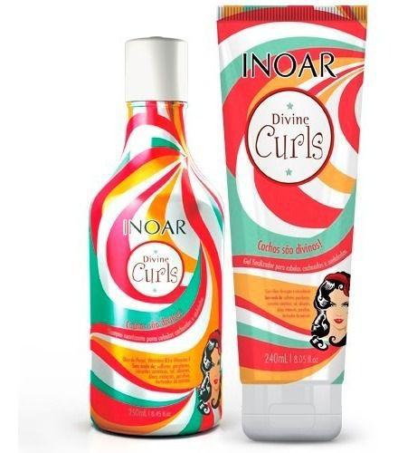 Kit Inoar Divine Curls Cachos - Shampoo + Gel Finalizador