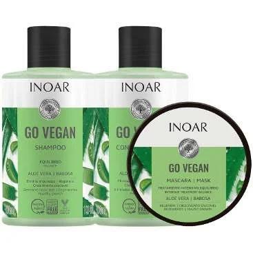 Kit Inoar Go Vegan Equilibrio 3 Produtos