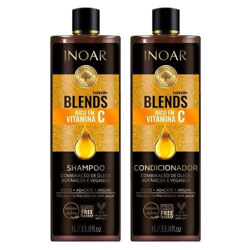 Kit Inoar Shampoo + Condicionador Blends Vitamina C - 1 L