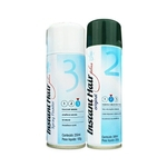 Kit Instant Hair Plus Fixador 250mL+Maquiagem Spray Pr 300mL