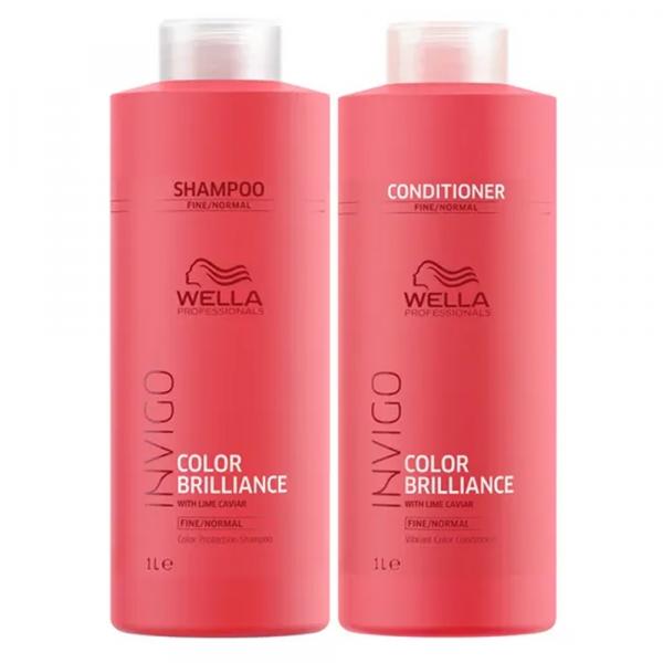 Kit Invigo Color Brilliance Tamanho Profissional Wella - Shampoo + Condicionador - Wella Professionals
