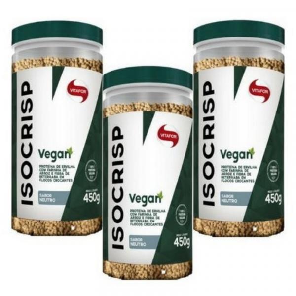 Kit 3 Isocrisp Vegan Vitafor 450g