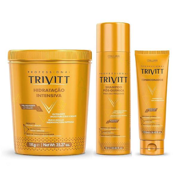 Kit Itallian Trivitt Profissional Shampoo + Condicionador + Hidratação