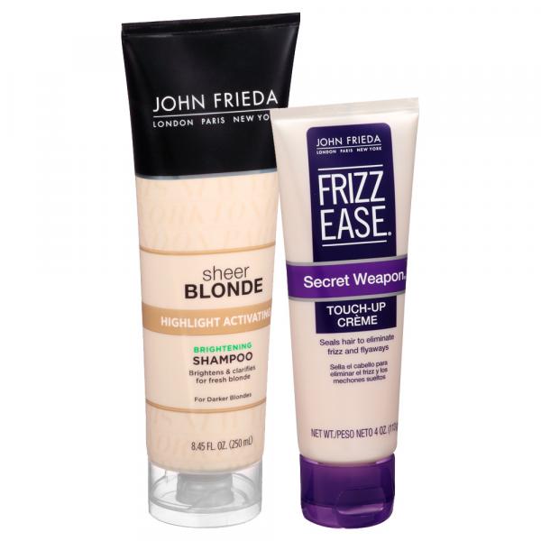 Kit John Frieda Shampoo Sheer Blonde Tons Escuros 250ml + Creme Finalizador Secret Weapon 113g - John Frieda-sheer Blonde