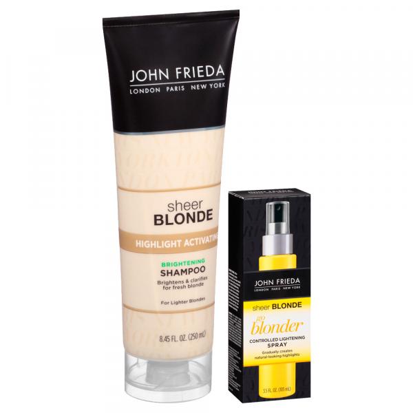 Kit John Frieda Sheer Blonde Shampoo 250ml + Spray Clareador Termoativado 103ml - John Frieda-sheer Blonde