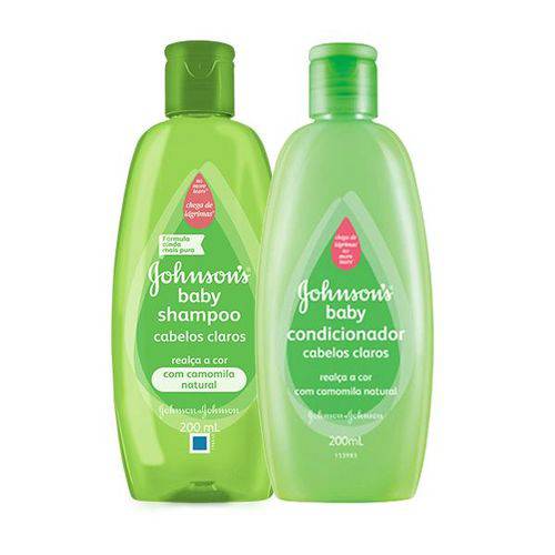 Kit Johnson`s Baby Cabelos Claros Shampoo + Condicionador 200ml + 200ml