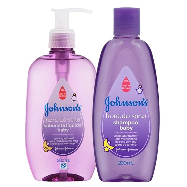 Kit Johnsons Baby Hora do Sono - Shampoo 200ml + Sabonete Liquido 200ml