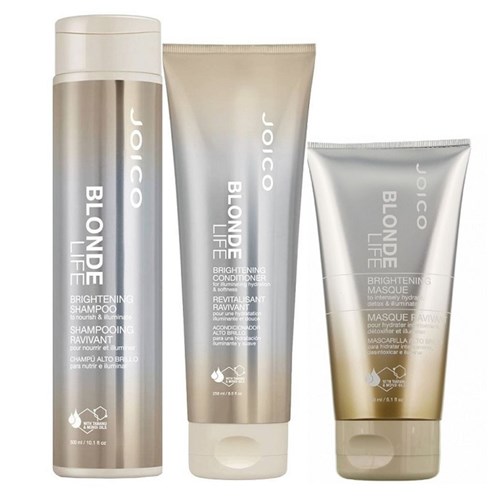 Kit Joico Blonde Life Shampoo 300Ml + Condicionador 250Ml + Máscara 150Ml - 3 Produtos