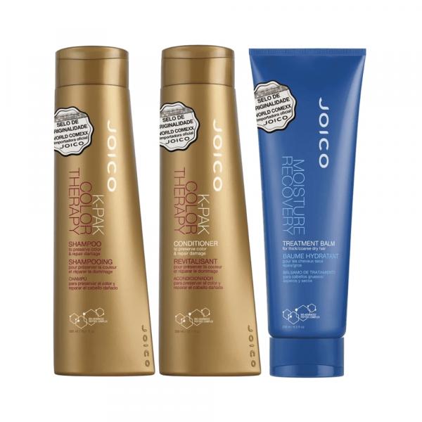 Kit Joico K-pak Color Therapy + Moisture Recovery (shampoo + Condicionador + Máscara)