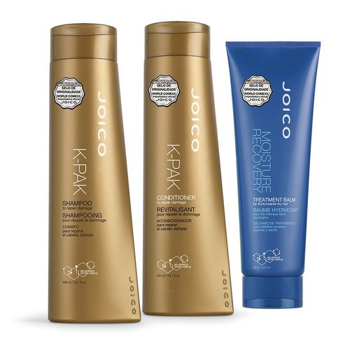 Kit Joico: Shampoo + Condicionador K-Pak To Repair Damage 300 Ml + Máscara Moisture Recovery 250ml (Originais e com NF)