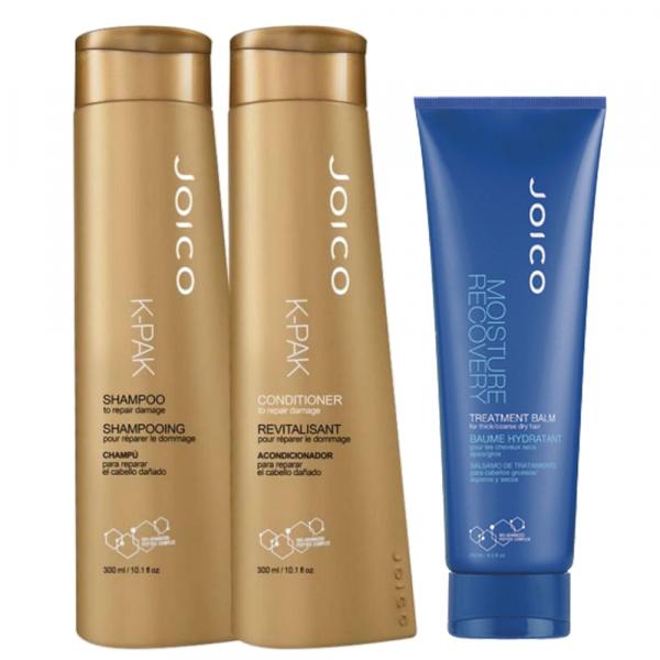 Kit Joico Shampoo K-Pak 300ml+ Cond K-Pak 300ml + Mascara Moisture 250gr