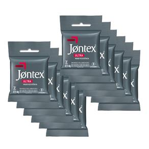 Kit Jontex Preservativo Lubri Ultra Resistente C/3 - 12 Unid