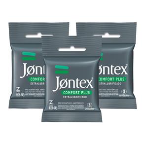 Kit Jontex Preservativo Lubrif Comfort Plus Pac 3 - 3 Unid