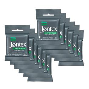 Kit Jontex Preservativo Lubrif Comfort Plus Pac 3 - 12 Unid