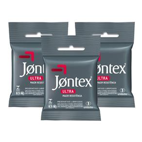 Kit Jontex Preservativo Lubrif Ultra Resistente C/3 - 3 Unid