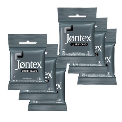 Kit Jontex Preservativo Lubrificado C/3 - 6 Unid.