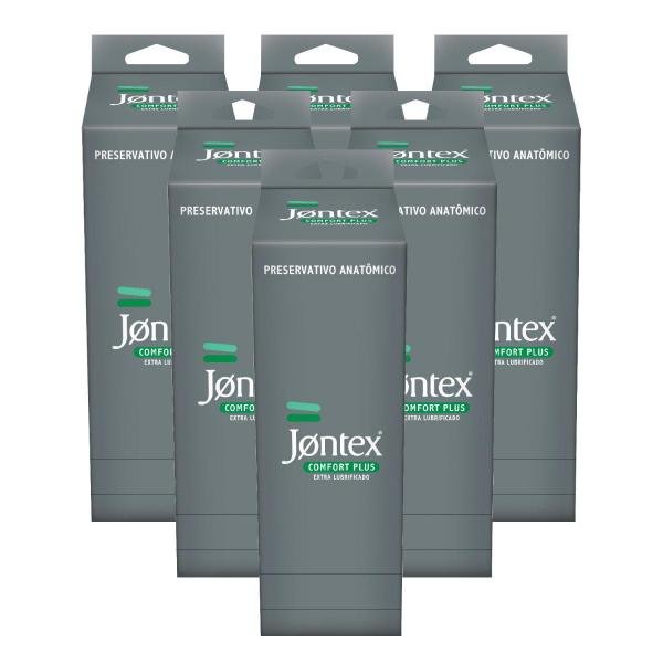 Kit Jontex Preservativo Lubrificado Comfort Plus 6 Unid.