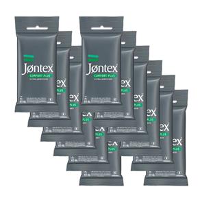 Kit Jontex Preservativo Lubrificado Comfort Plus C/6 12 Un.