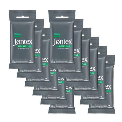 Kit Jontex Preservativo Lubrificado Comfort Plus C/6 - 12 Unid.