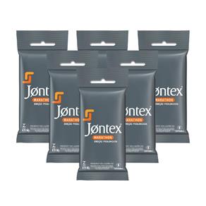 Kit Jontex Preservativo Lubrificado Marathon C/6 - 6 Unid.