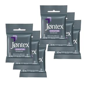 Kit Jontex Preservativo Lubrificado Sensation C/3 - 6 Unid.