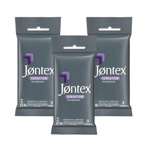 Kit Jontex Preservativo Lubrificado Sensation C/6 - 3 Unid.