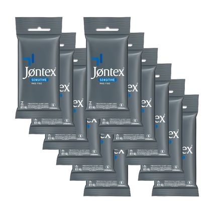 Kit Jontex Preservativo Lubrificado Sensitive C/6 - 12 Unid.