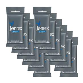 Kit Jontex Preservativo Lubrificado Sensitive Com6 - 12 Unid.